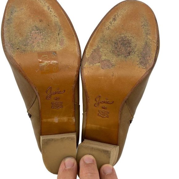 Womens Joie Size 2277 Booties Leather Zip Standed High Heel EUC 2277 Tan Sz 9 - Picture 12 of 12
